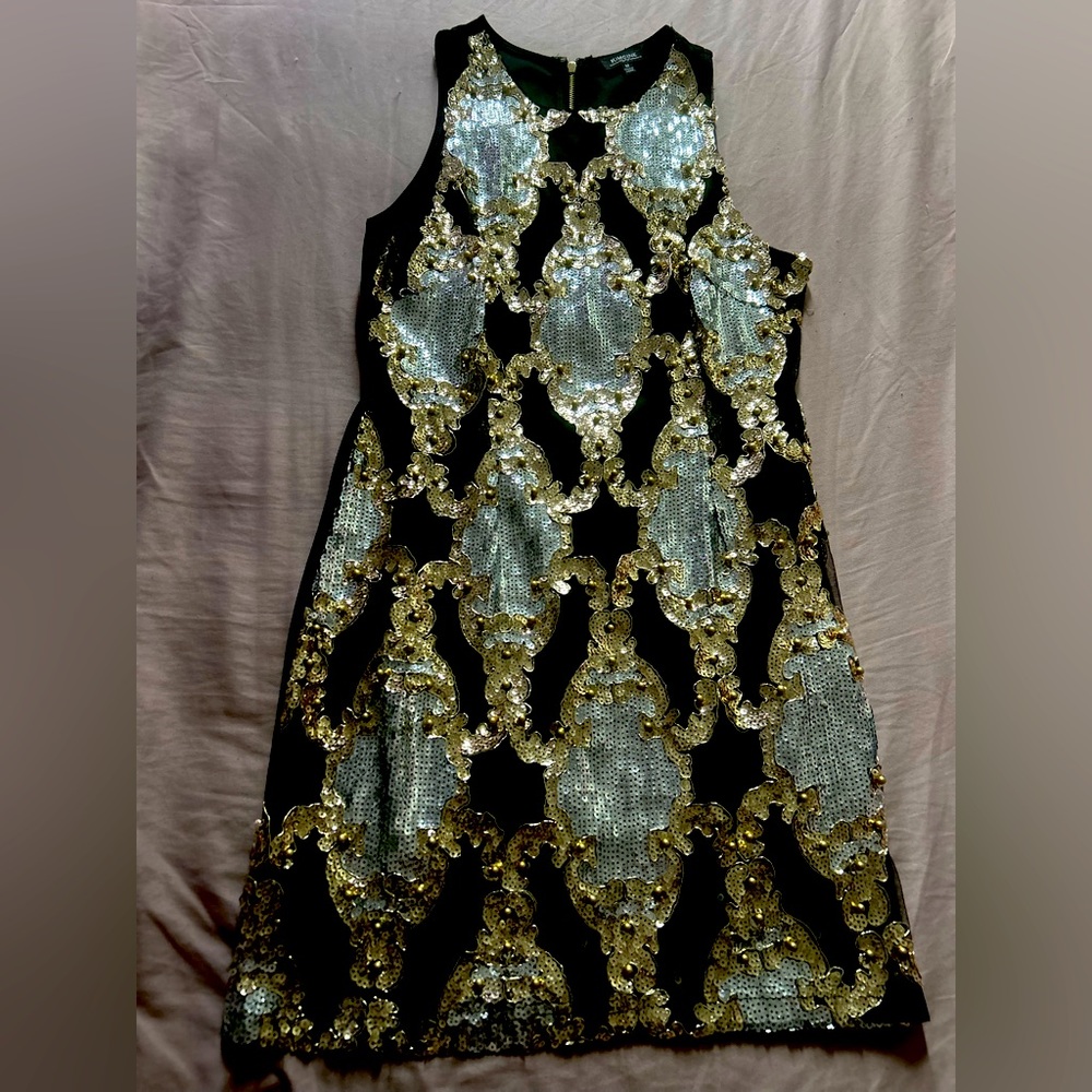 Gold and Black Sequin dress